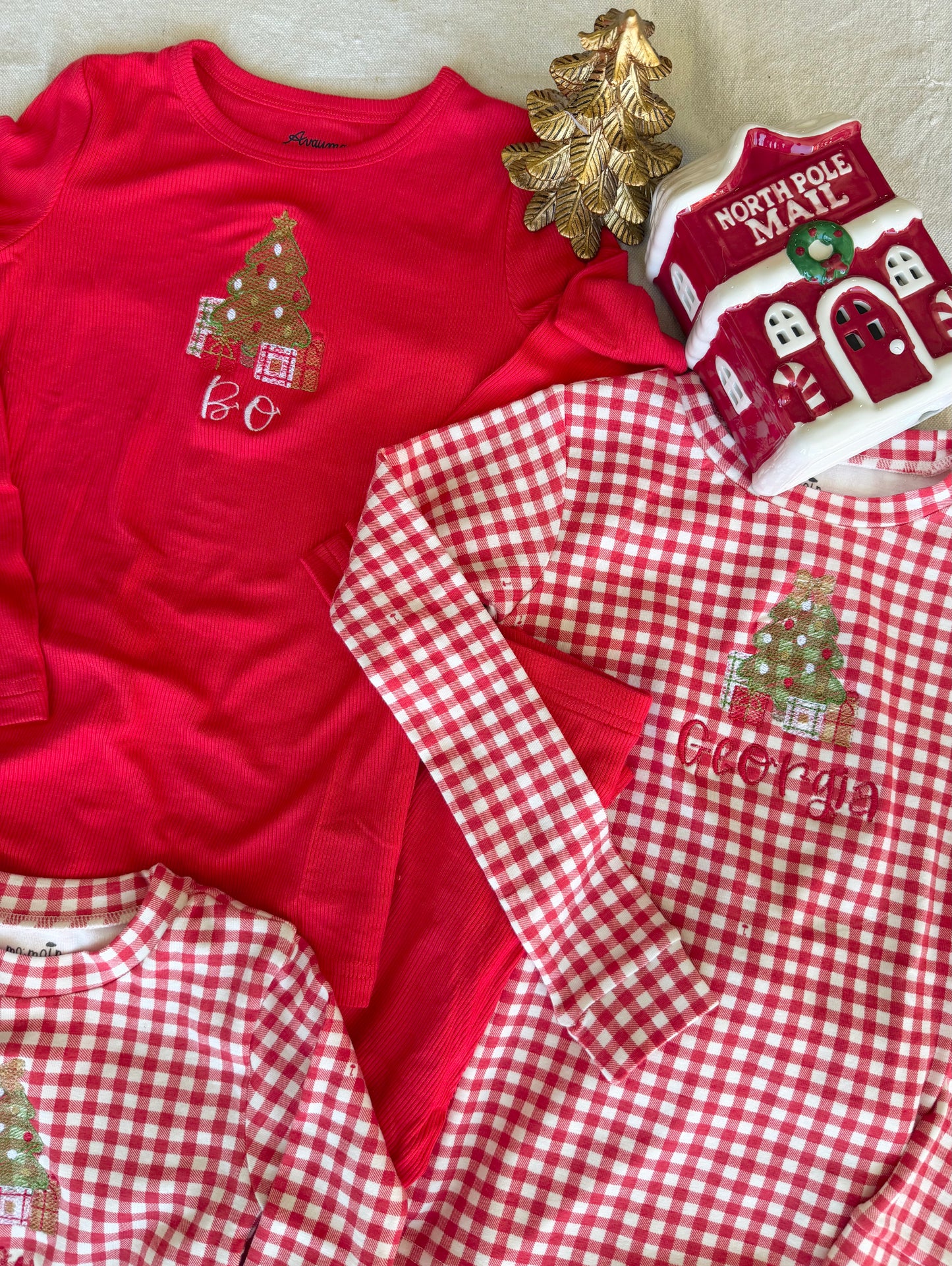 Embroidered Christmas Pajamas