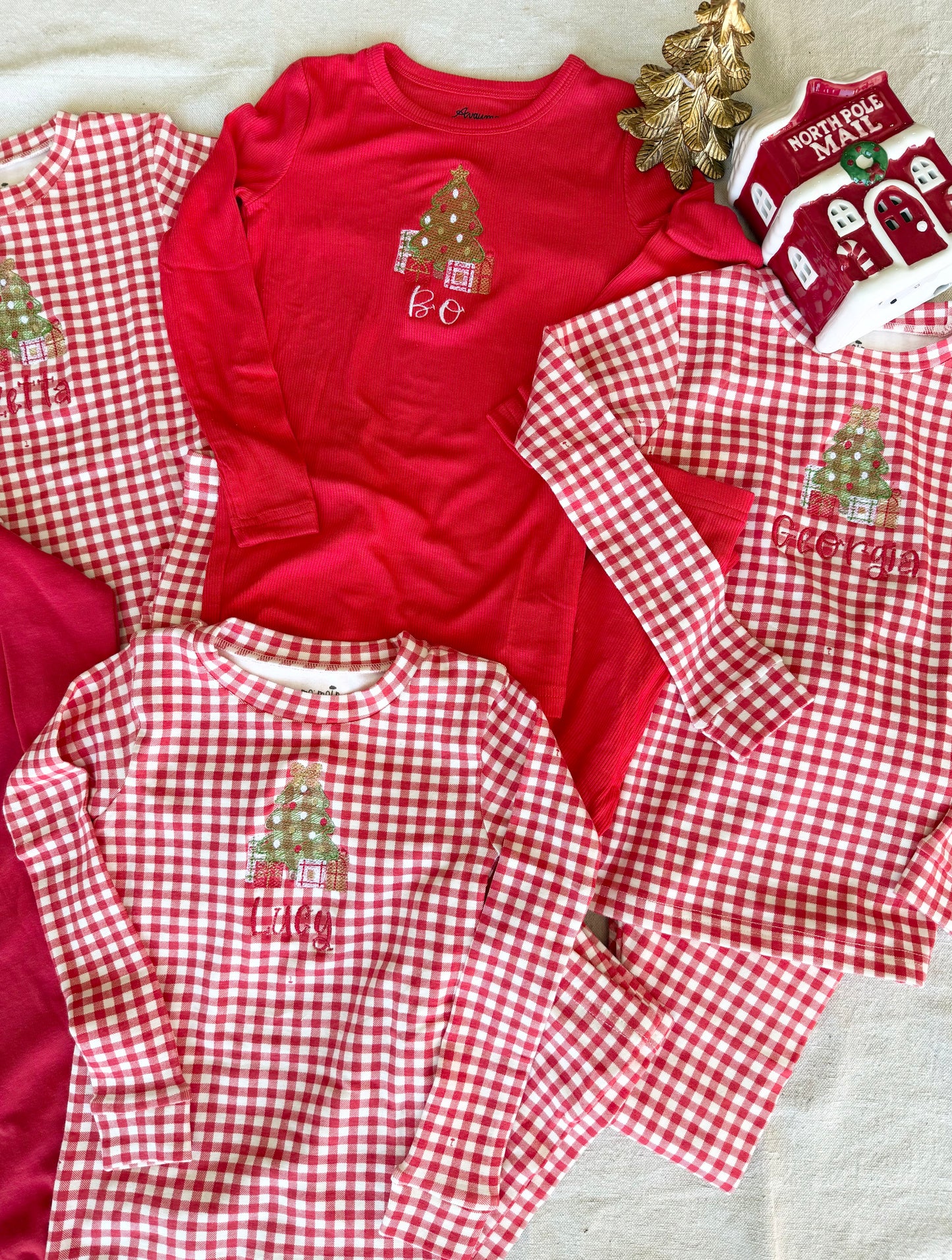 Embroidered Christmas Pajamas