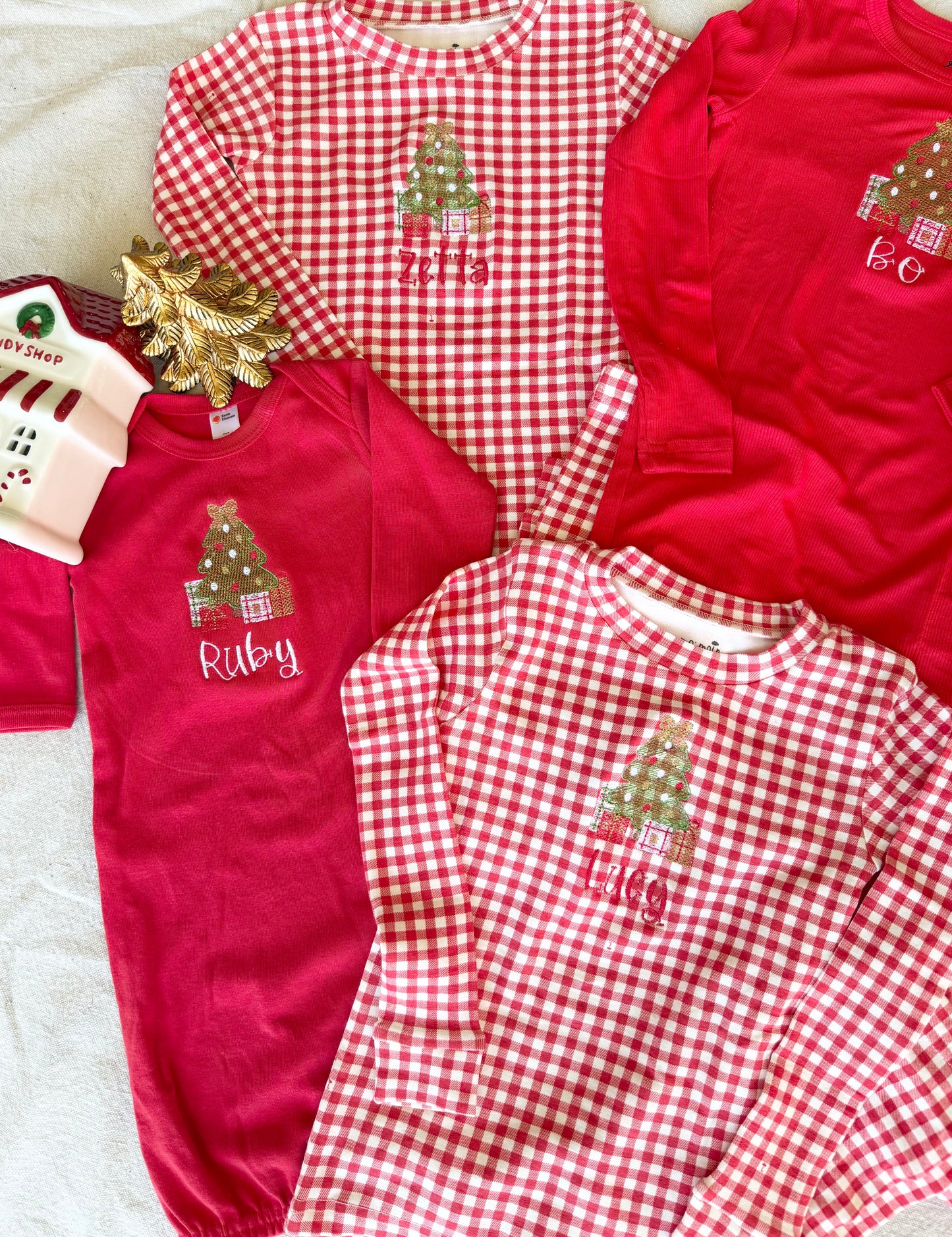 Embroidered Christmas Pajamas