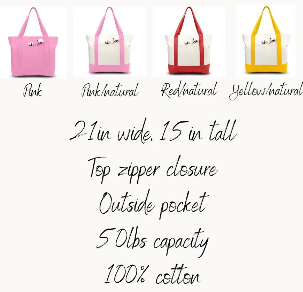 Personalized Canvas Tote Bag